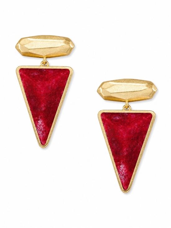 Kendra Scott Jewelry - Kendra Scott Vivian Gold Drop Earrings In Raspberry Labradorite